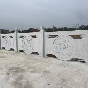 永州芝麻白河道栏杆 石材栏杆
