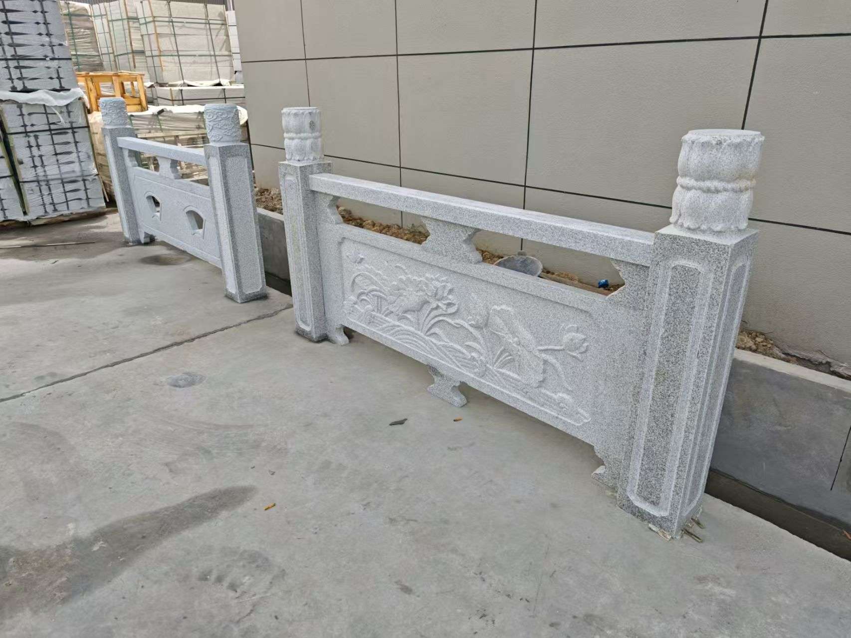 永州芝麻白河道栏杆 石材栏杆