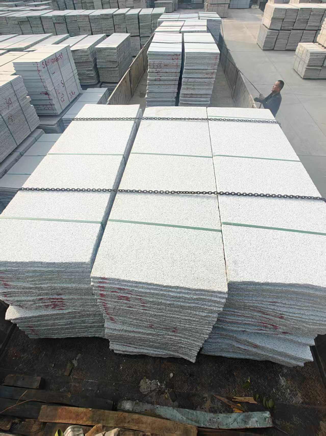 永州芝麻白毛板，石材毛板