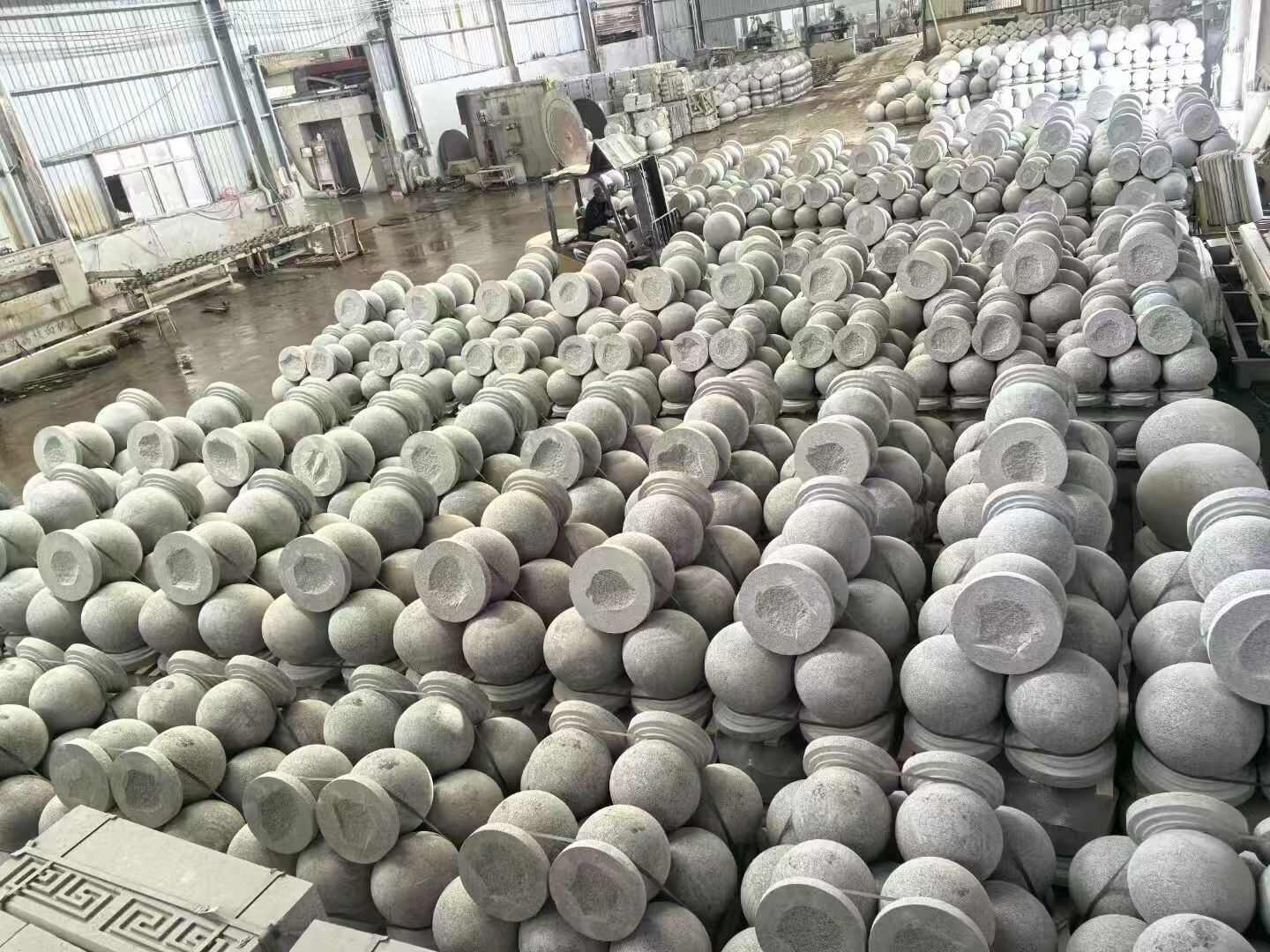 永州芝麻白圆球 石球 挡车球